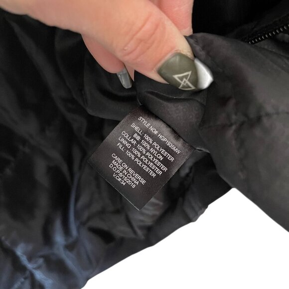 Joseph Abboud Size M Black Filled Lined Coat Detachable Inner Layer Zip Snap - Picture 9 of 9